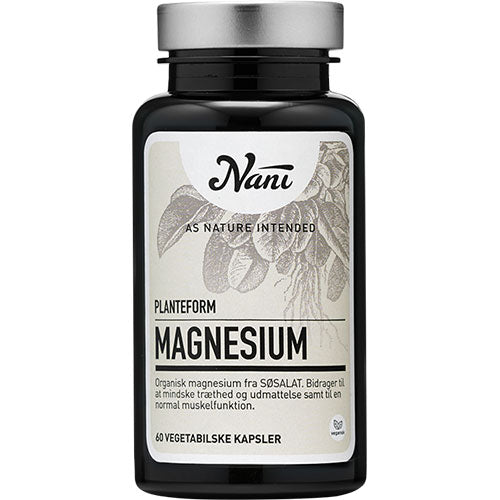 Nani Magnesium Organisk Planteform | 60 kapsler fra Nani