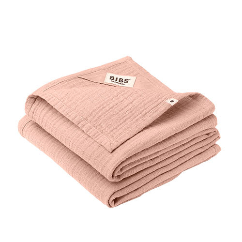 BIBS Muslin Cloth 2-pack 70x70 cm Blush fra BIBS