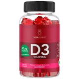 VitaYummy D3 Vitamins Raspberry | 60 stk