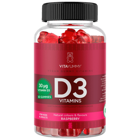 VitaYummy D3 Vitamins Raspberry | 60 stk
