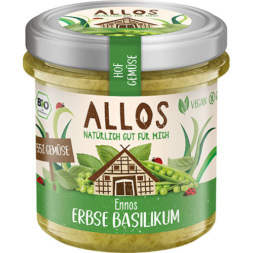 Smørepålæg Ærter & Basilikum Ø fra Allos