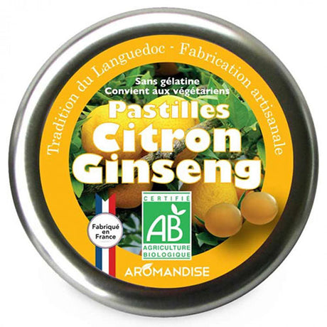 Pastiller m. citron og ginseng Ø fra Aromandise