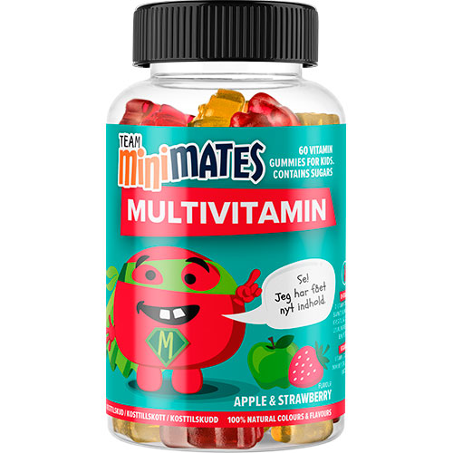 Team MiniMates Multivitamin med æble og jordbær fra Team Minimates