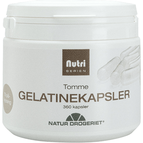 Natur-Drogeriet Gelatine Kapsler Tomme | 360 kapsler