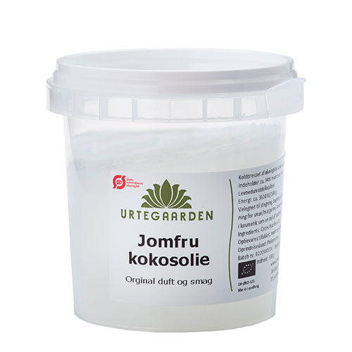 Kokosolie jomfru Ø fra Urtegaarden