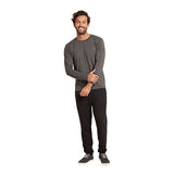 Men´s  Long Sleeve Crew T-shirt Dark Marl str. S fra Boody