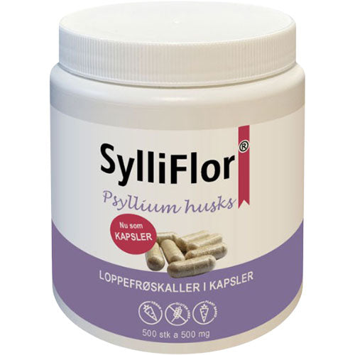 SylliFlor Psyllium husks - Loppefrøskaller i kapsler – Helsam.dk