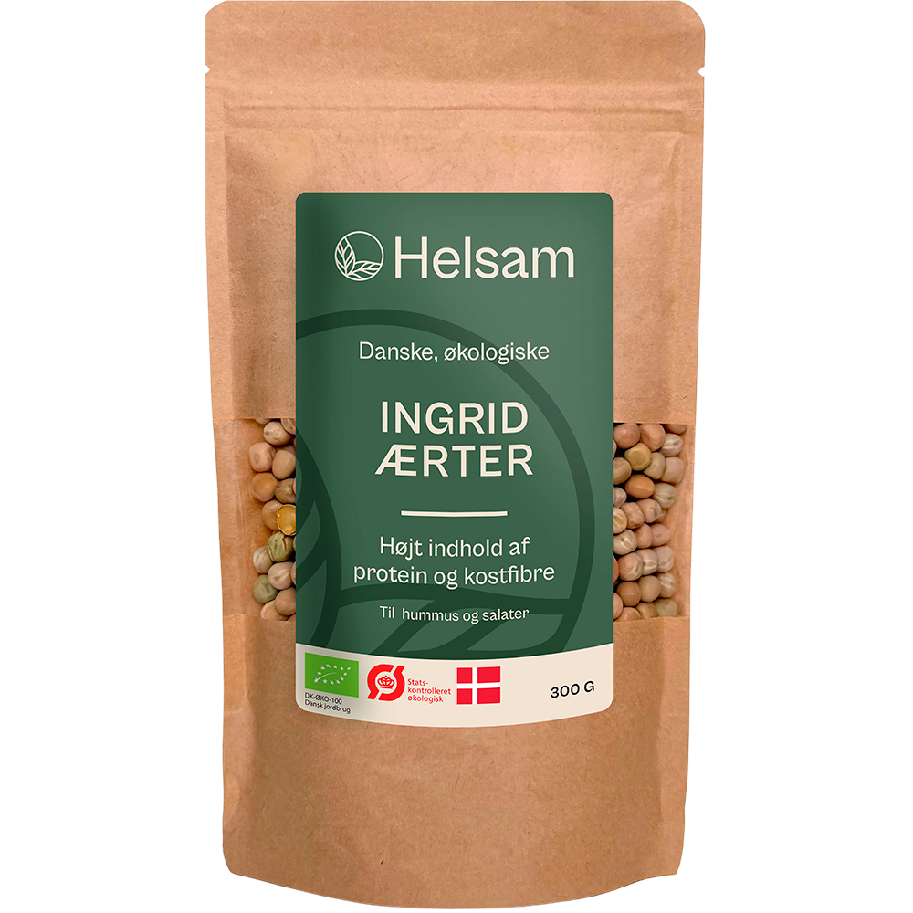 Helsam Ingrid ærter økologisk - 300 g | Hele ærter fra Helsam