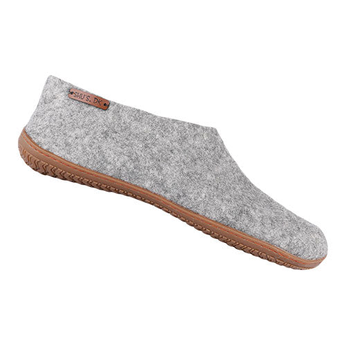 SHU`S hjemmesko med gummi sål - Light grey 40 fra SHUS