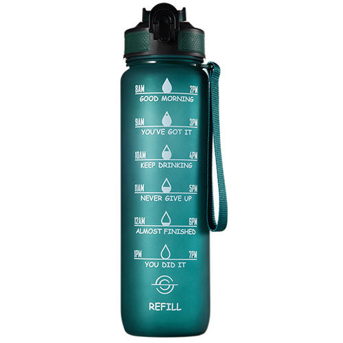 Motivationsflaske 1 ltr Grøn fra Motivational Bottle