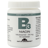 Natur-Drogeriet Niacin (Amid) B3 30 Mg | 50 tabletter fra Natur-Drogeriet