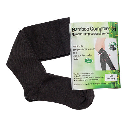Bambus kompressionsstrømper L/XL fra Bamboo Pro