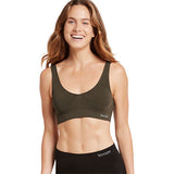 Padded Shaper Crop Bra dark olive str, XL fra Boody
