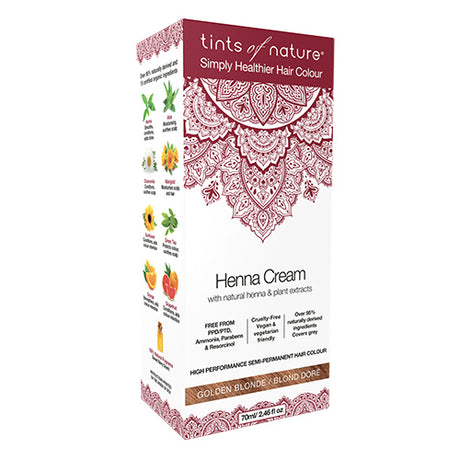 Hårfarve Henna Creme Golden fra Tints of nature