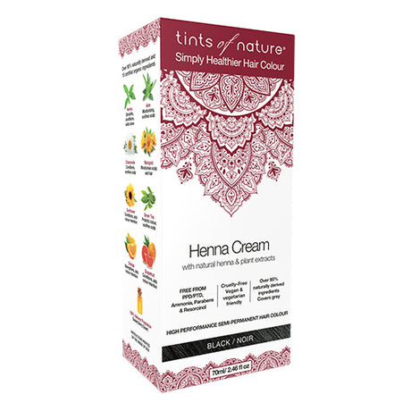 Hårfarve Henna Creme Black fra Tints of nature