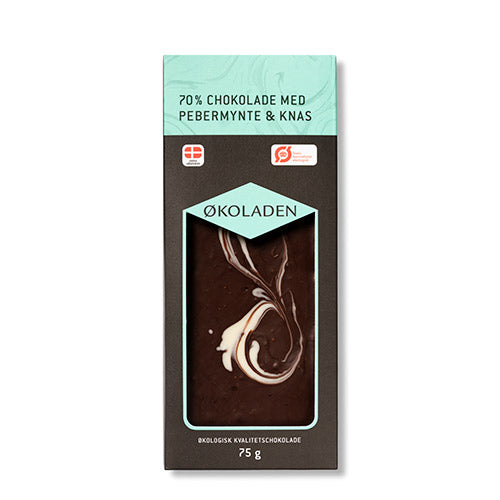 Chokolade pebermynte/knas Ø fra Økoladen