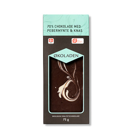 Chokolade pebermynte/knas Ø fra Økoladen