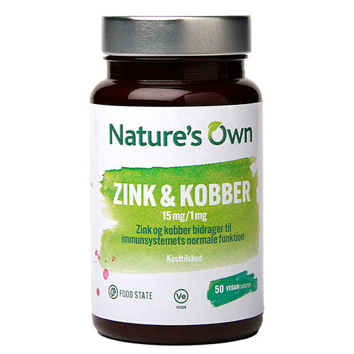 Zink og Kobber Food State fra Natures Own