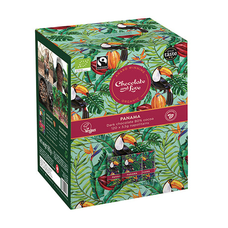 Panama Dispenser 120X5.5g chokolader. Ø fra Chocolate and Love