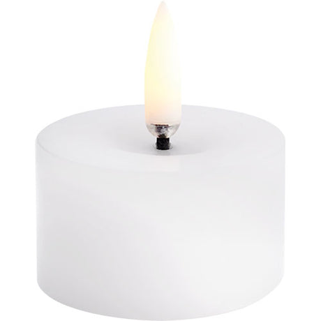 LED melted Bloklys, Nordic White, Smooth, 5x2,8 cm fra Uyuni lighting