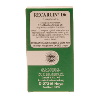 Recarcin D6 stikpiller 10 stk fra Sanum