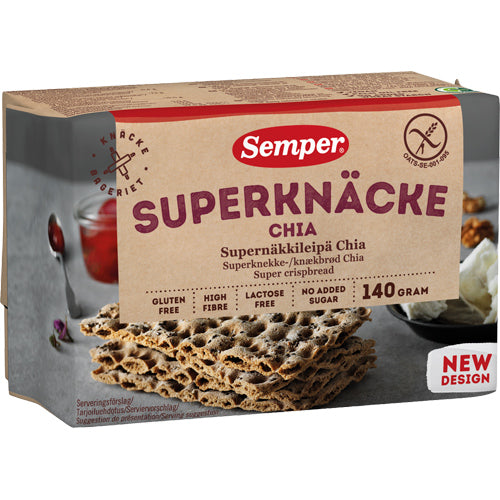 Knækbrød m. chia fra Semper