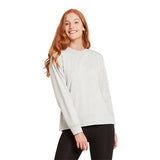 Women´s Weekend Crew Pullover Grey Marl str. S fra Boody