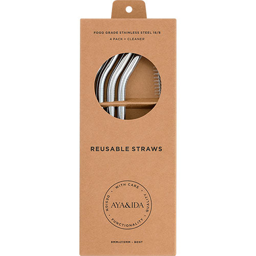 Smoothie Straw silver - bent