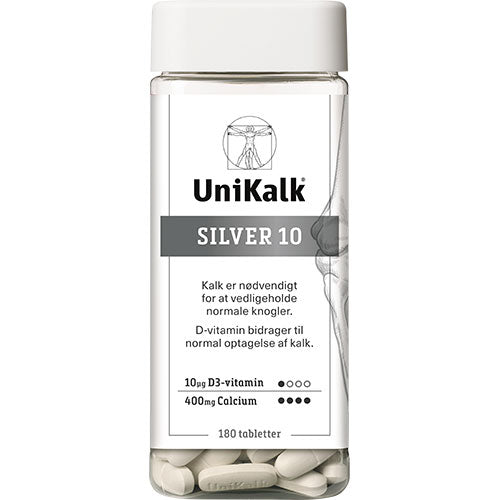 Unikalk Silver m. D vitamin | 180 tabletter fra Unikalk
