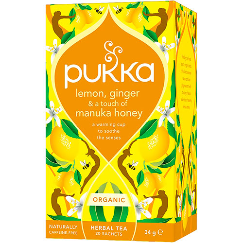 Lemon, Ginger & Manuka honey te Pukka Ø fra Pukka