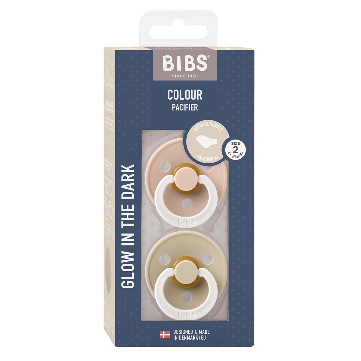 BIBS Colour Latex Size 2 Anatomical Blush GLOW fra BIBS