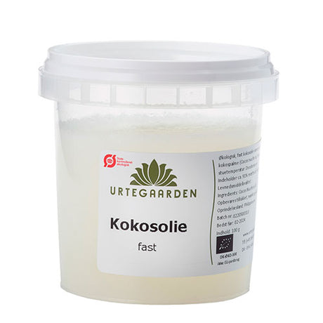 Kokosolie, fast Ø fra Urtegaarden