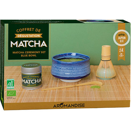 Matcha te sæt (skål,matcha,ske,piskeris, holder)Ø fra Aromandise