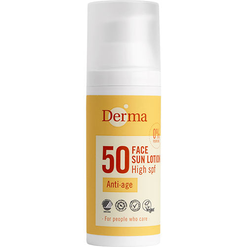 Derma Face Sun Lotion SPF 50 fra Derma