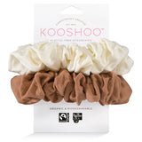 Hår scrunchie Cappuccino plastikfri 2 stk fra KooShoo