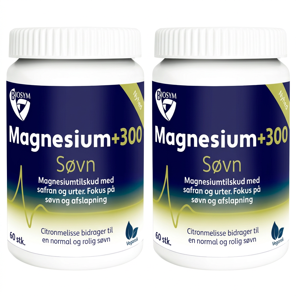 Biosym Magnesium+300 Søvn | 2 x 60 Kapsler